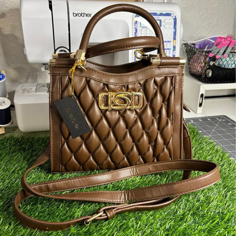 Bebe Chocolate quilted purse Never used